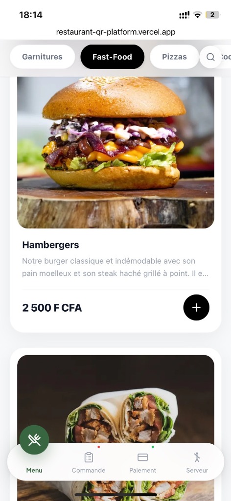 Menu QR Client